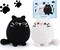 2PCS Cat Crochet Kits for Adults Kids (Black&White Cats) 1 x 1 x 1 inches